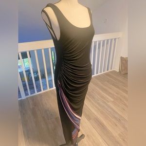 Beautiful black side gathered dress !